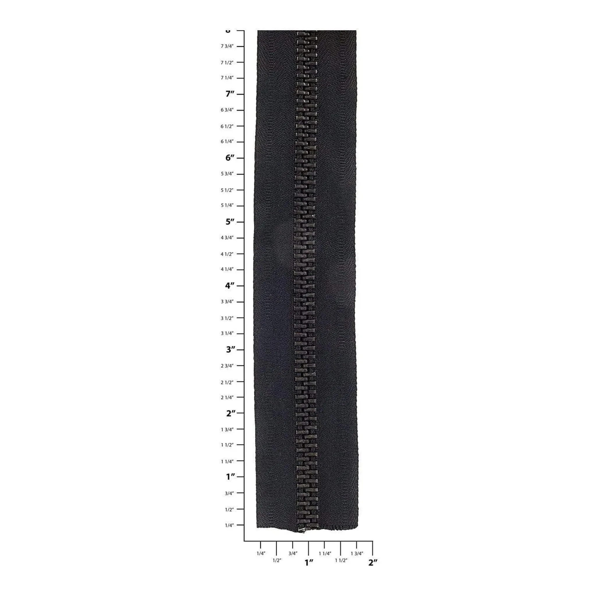 #10 Black, YKK Metal Chain Zipper Tape with Oxidized Teeth, #10M-BLK-OX