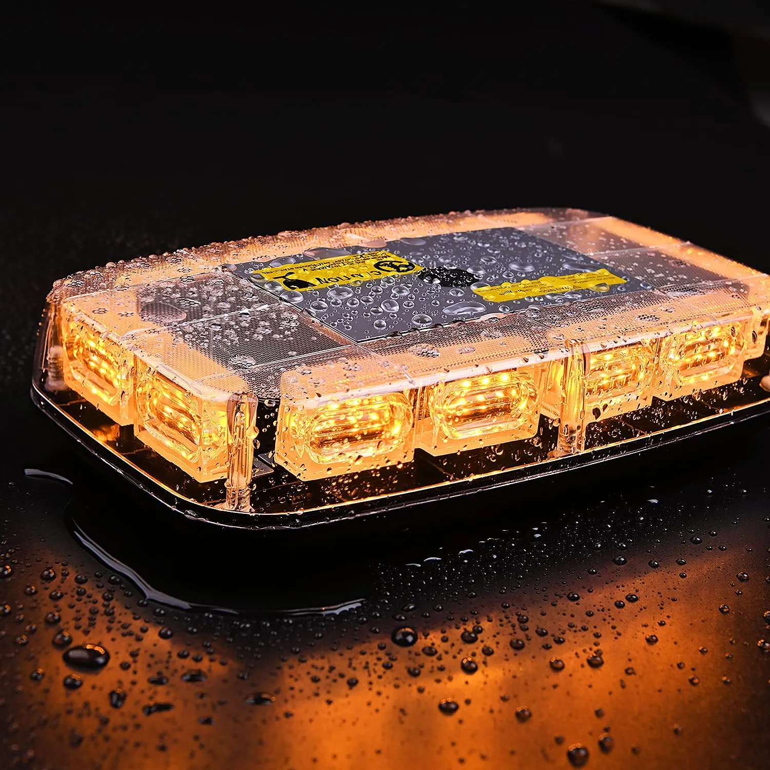 12 Inch 48 Leds Roof Top Amber Emergency Strobe Light 2PCS