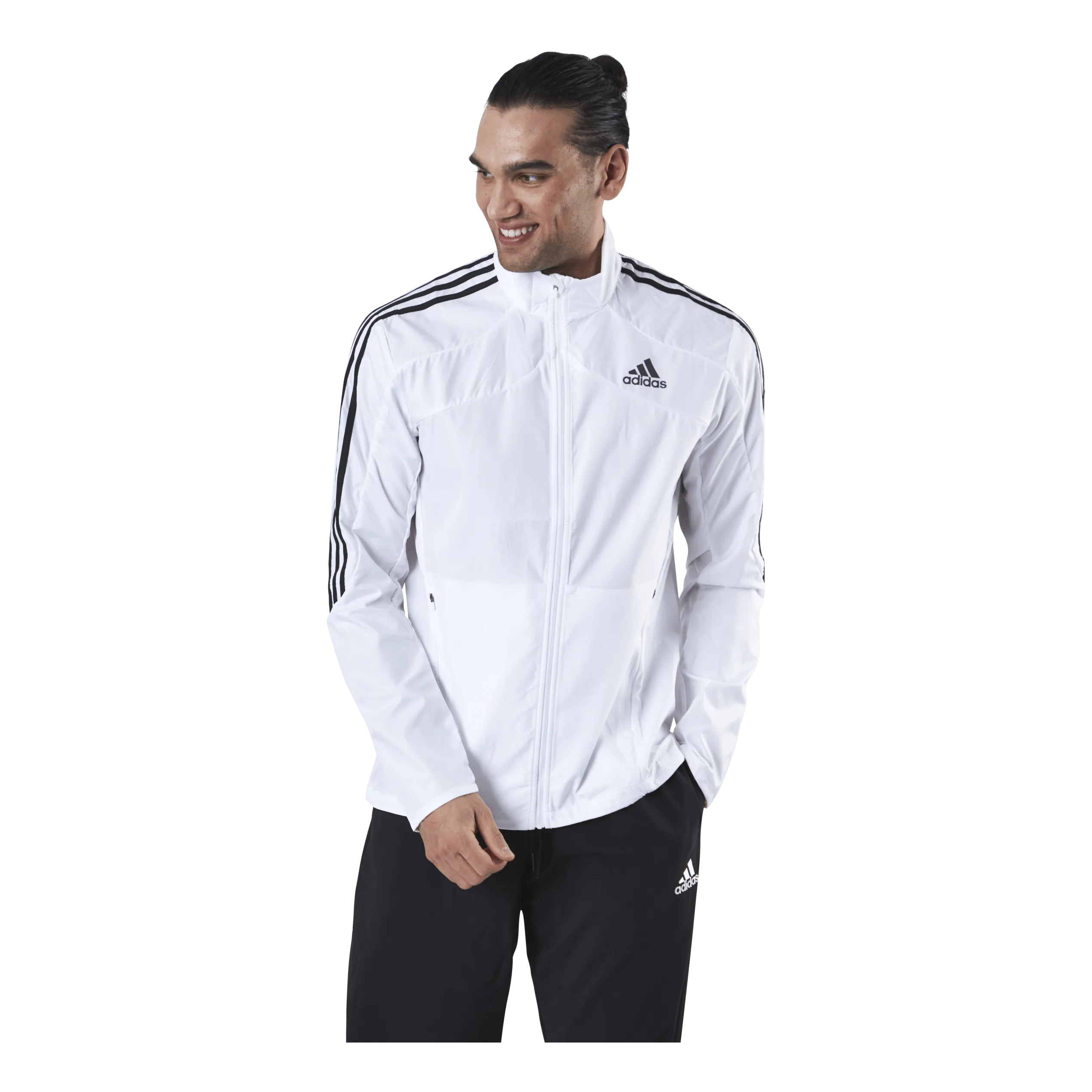 Adidas Marathon Jacket 3 Stripe Men White / Black