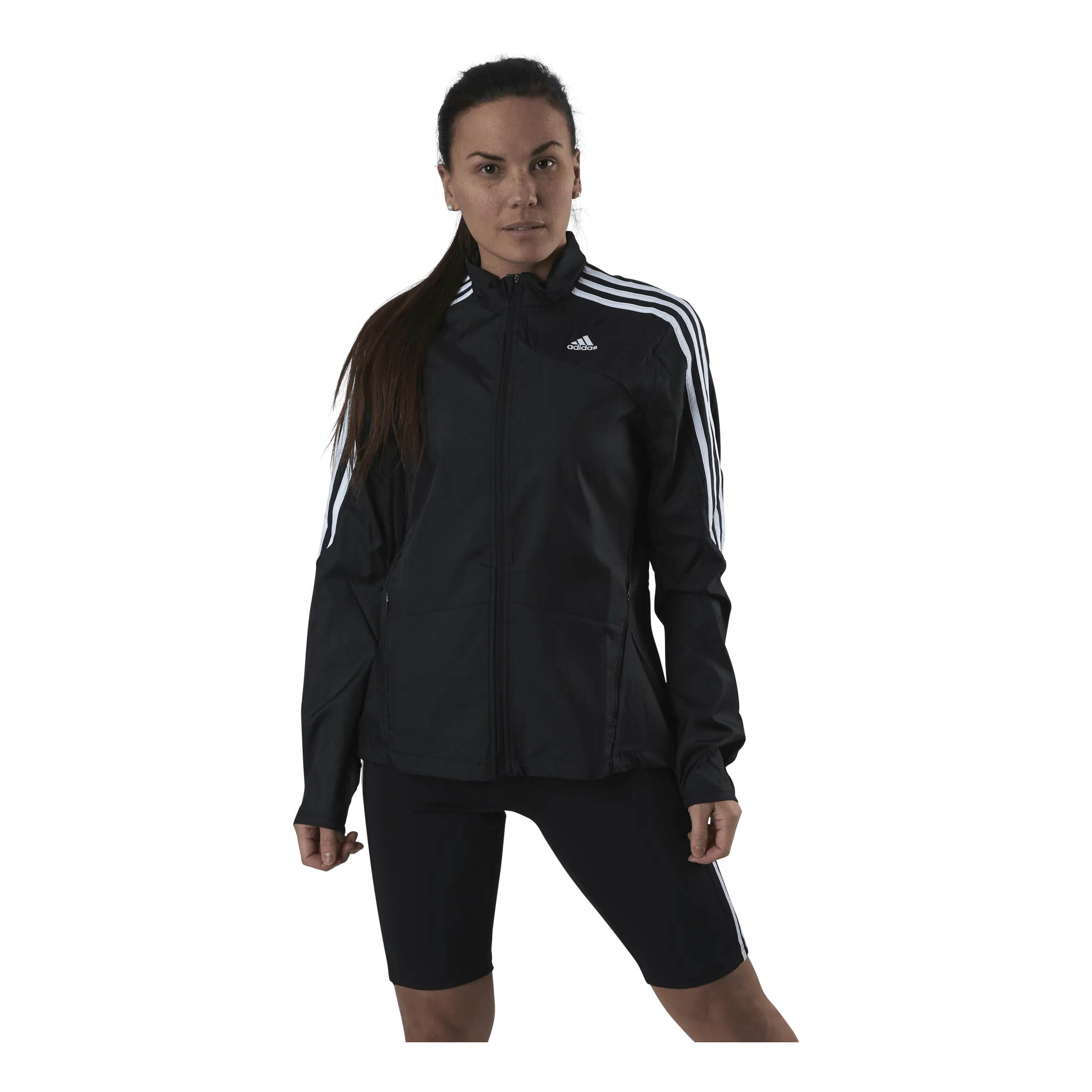 Adidas Marathon Jacket 3 Stripe Women Black