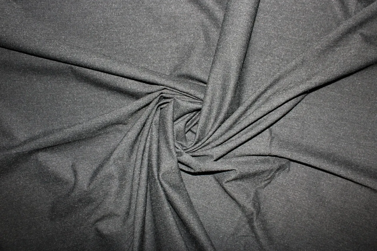 Almost 1 yard of Avenue M0ntaigne Stretch Bengaline - Charcoal