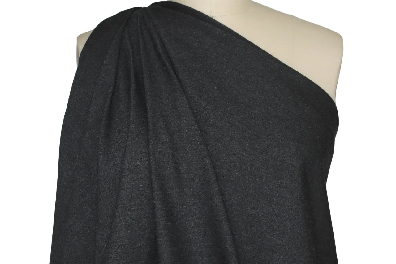 Almost 1 yard of Avenue M0ntaigne Stretch Bengaline - Charcoal