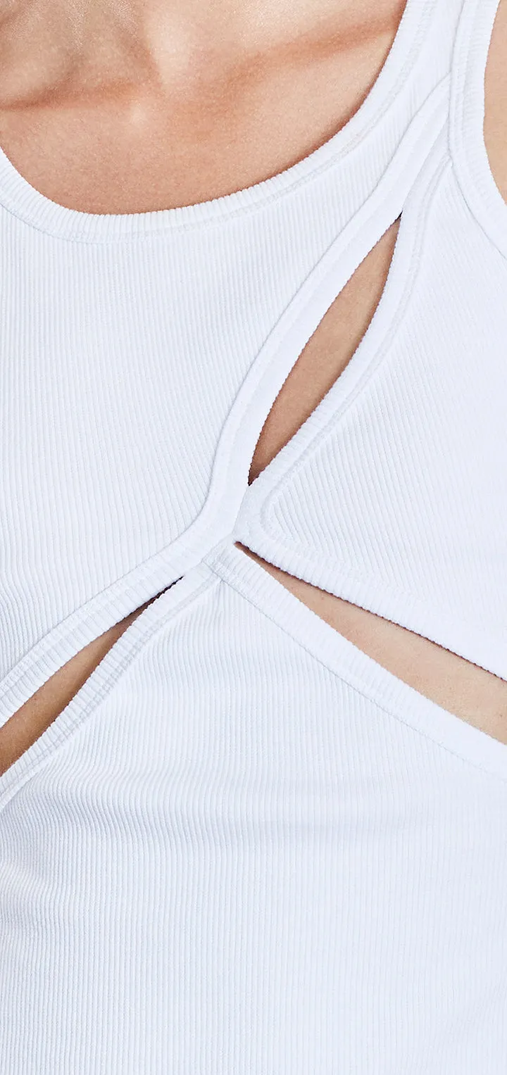 Ariel Rib Top - White