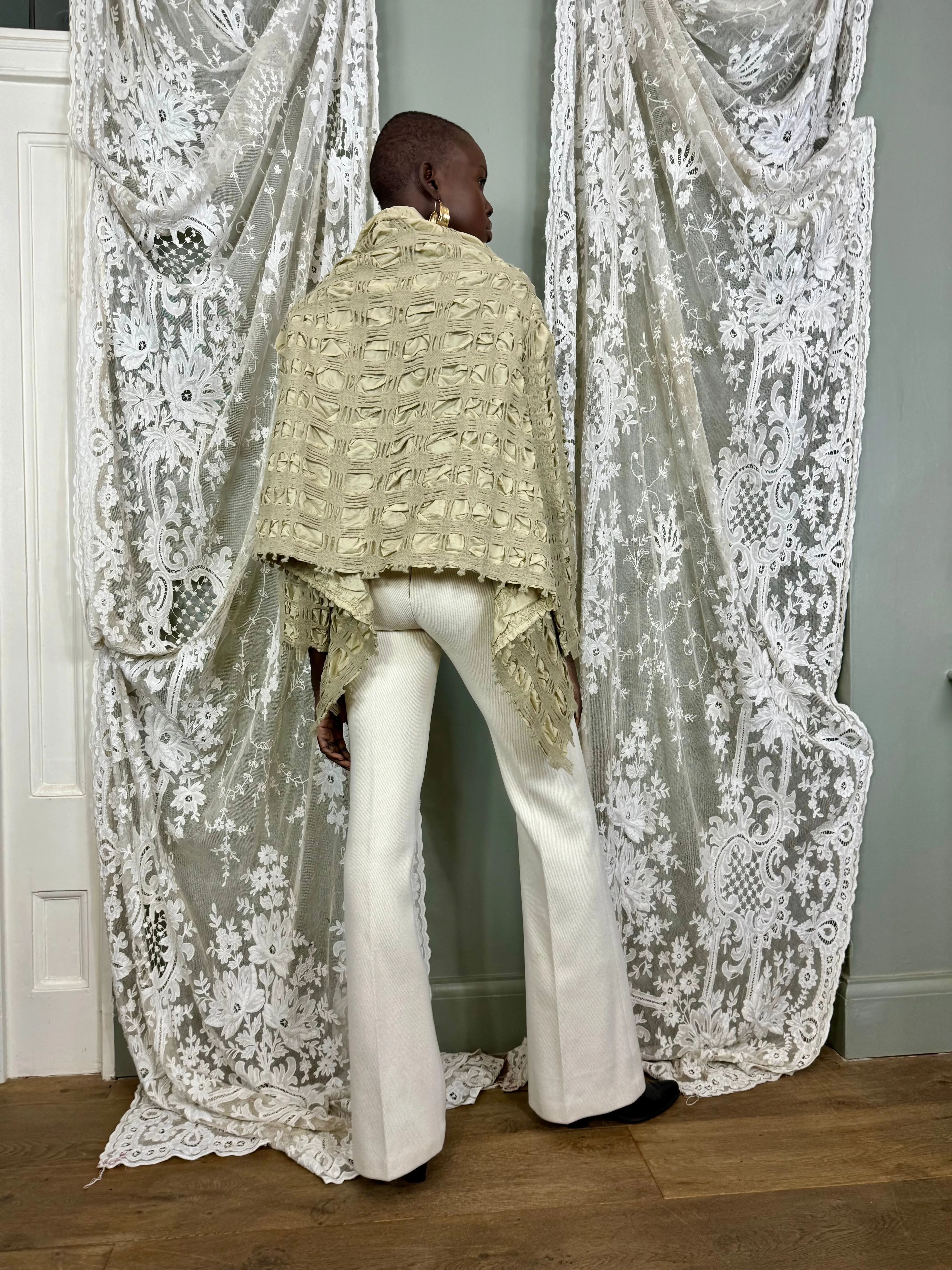Bahia, textured wool and silk jacket