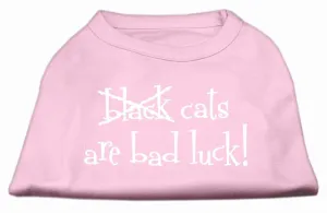 Black Cats are Bad Luck Screen Print Shirt Light Pink S (10)