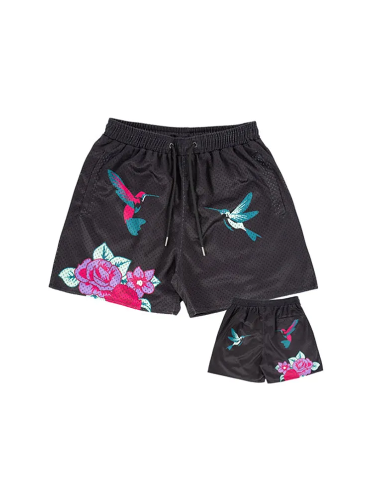 Blavra Love In The Air Street Fashion Hip Hop Mesh Shorts