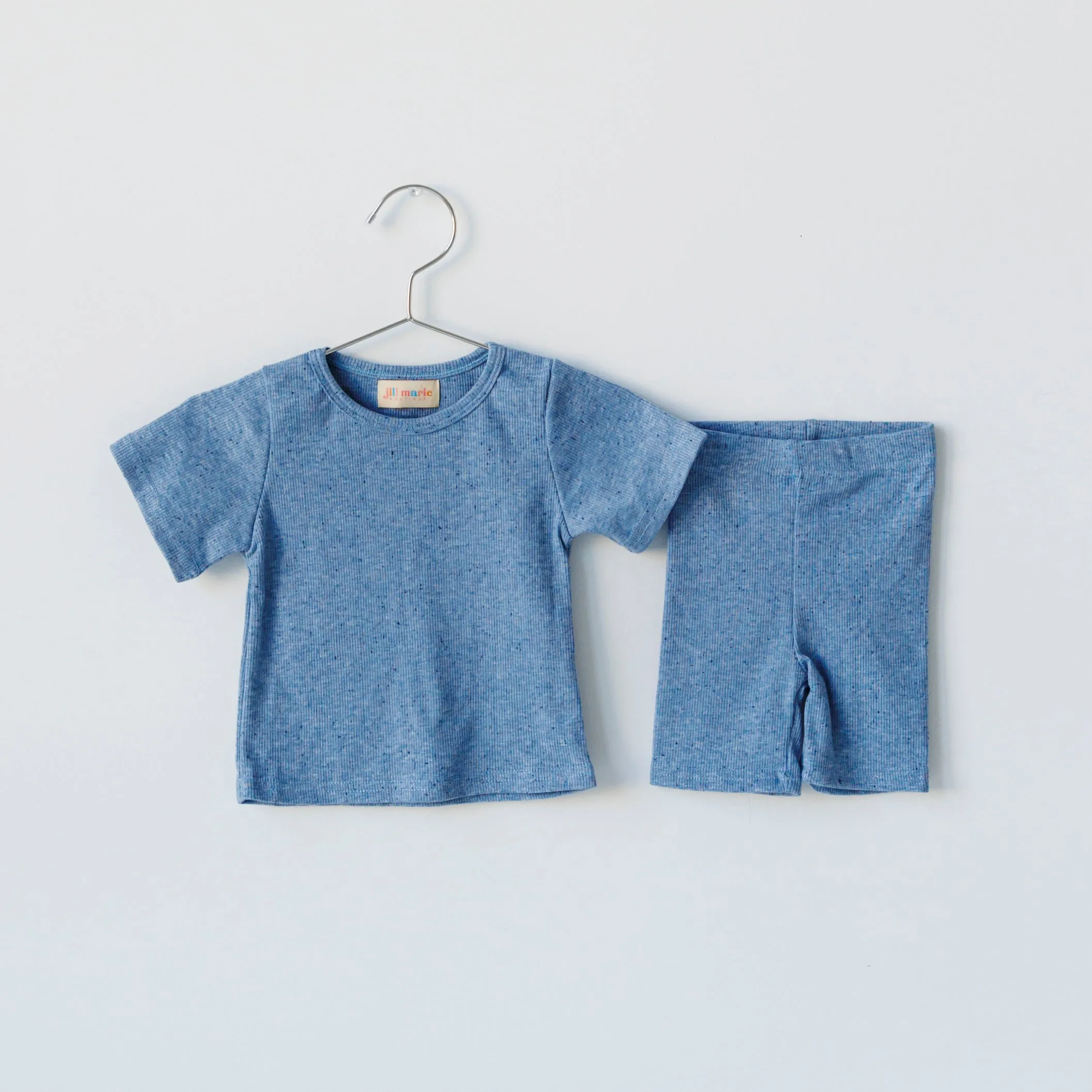 Blue Bubble Gum Biker Shorts