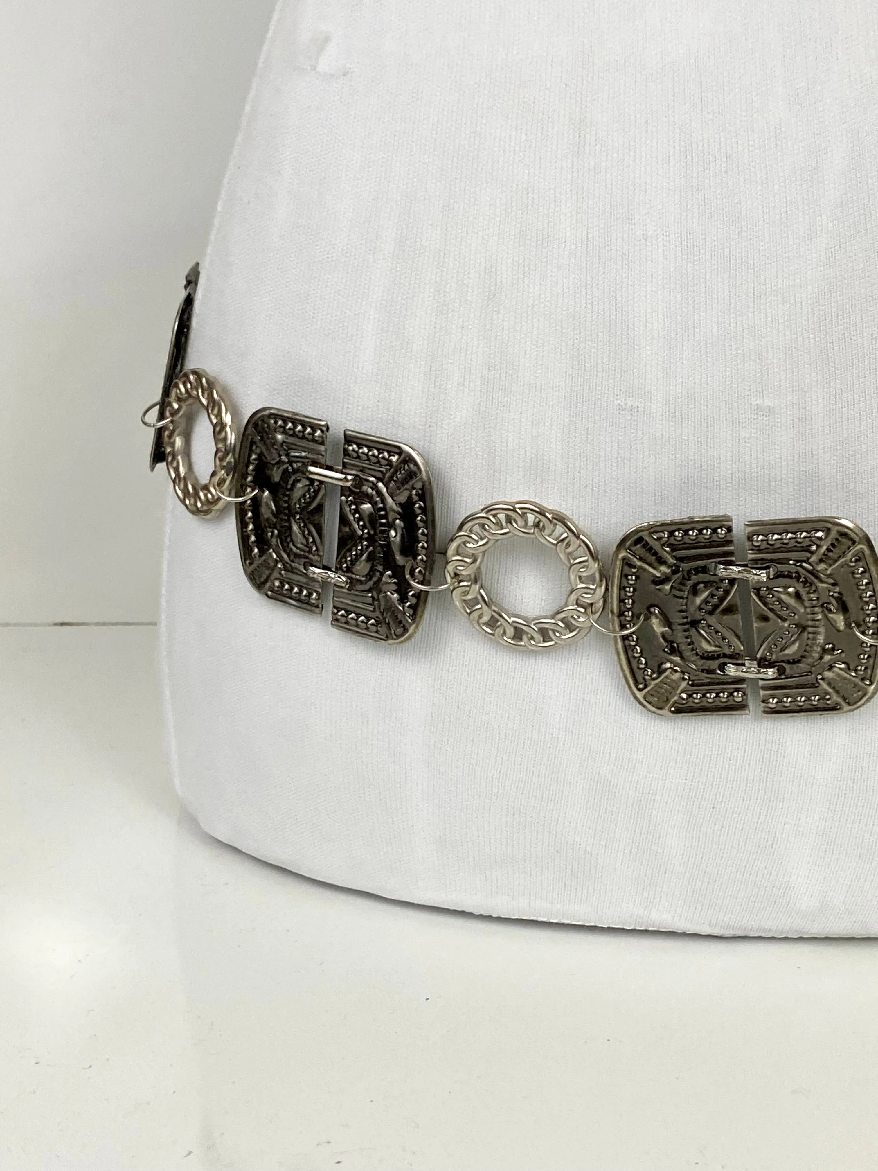 Dark silver belt