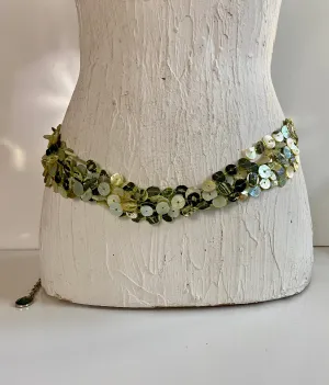 Green tone waist belt