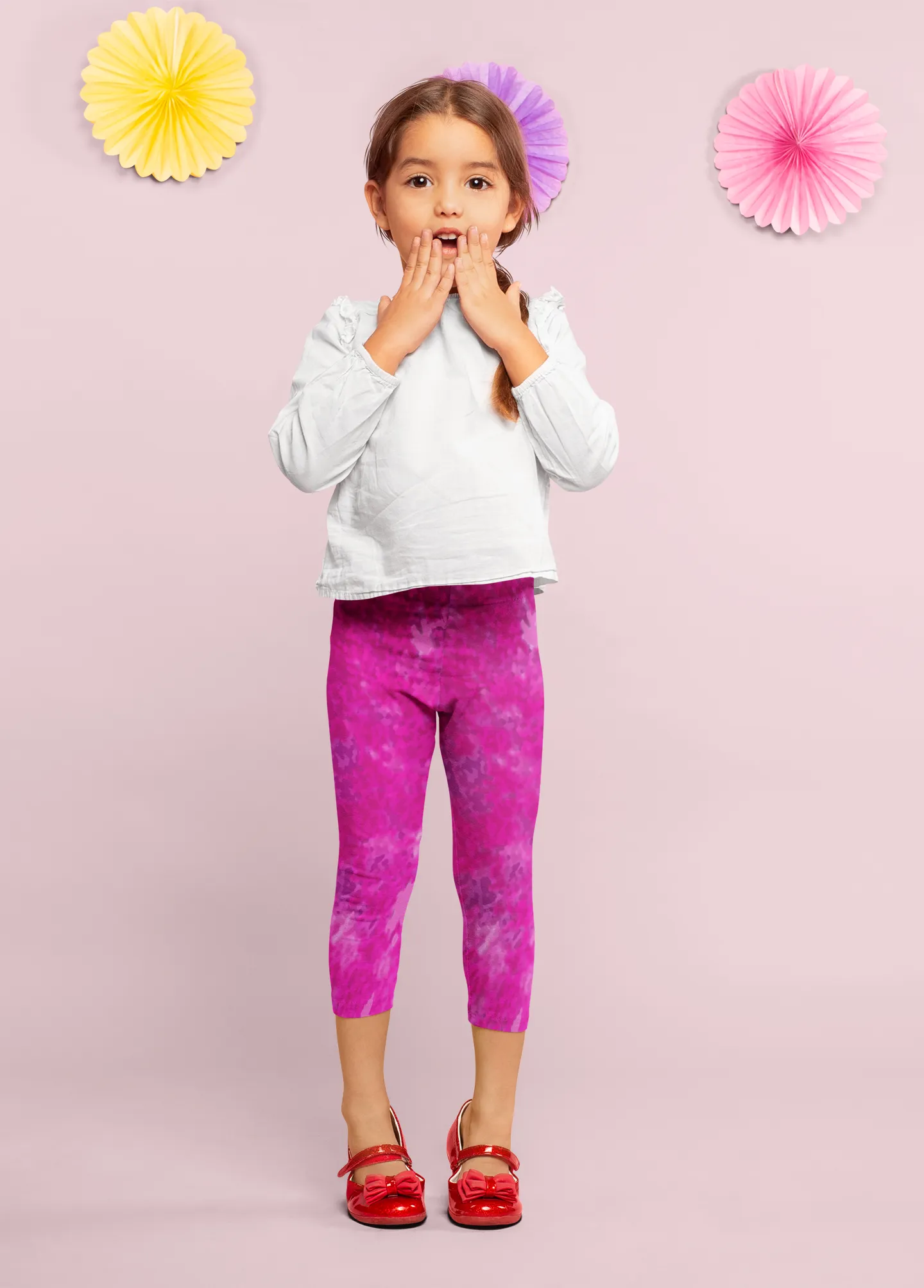 Kids Leggings -Pink Wisteria