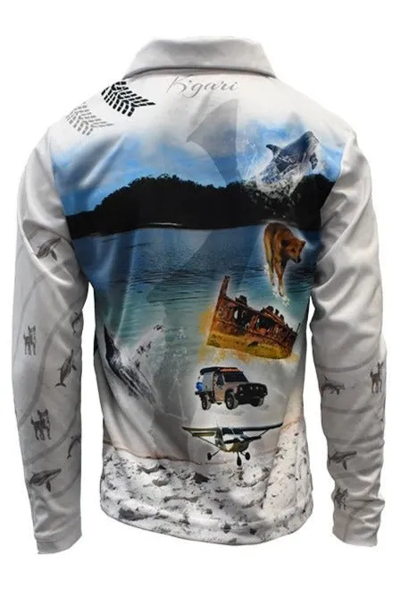 Kids Long Sleeve Shirt - Fraser Island, K'gari