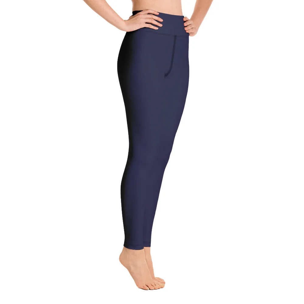 Long Yoga Leggings-Marine Blue
