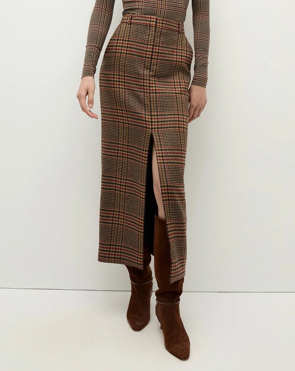 Maxine Plaid Maxi Skirt