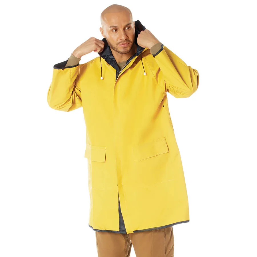 MilSpec Reversible 3/4 Length Rain Parka Navy Blue / Yellow