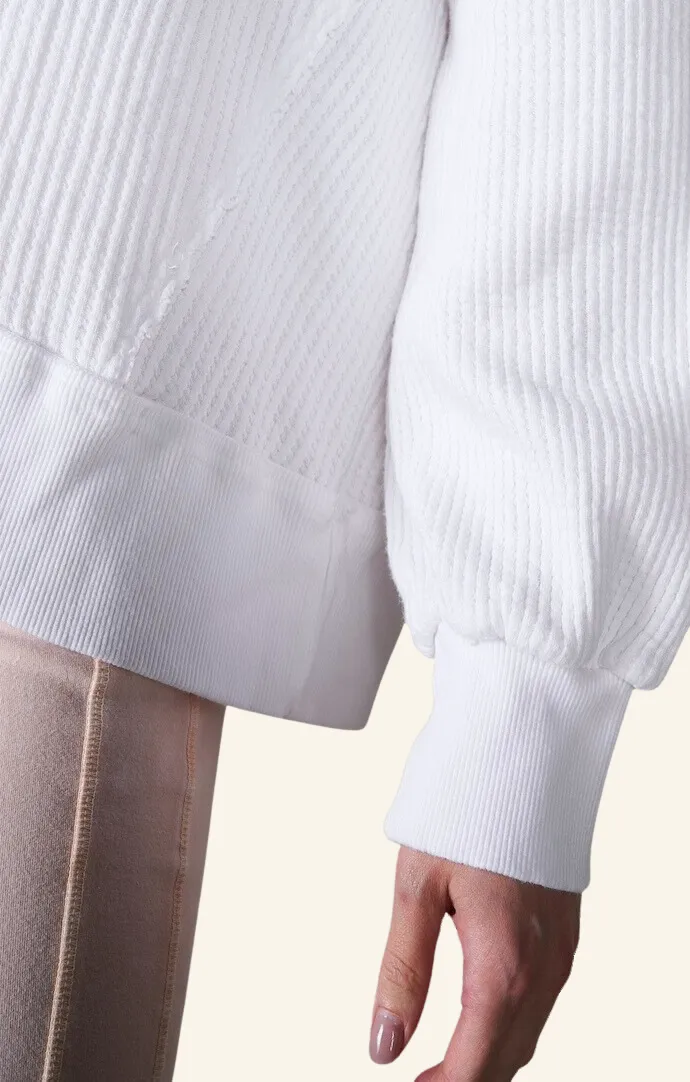 Molly White Waffle Knit Top