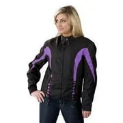 Nexgen SH2188 Women's Black and Purple Textile Motorcycle Riding