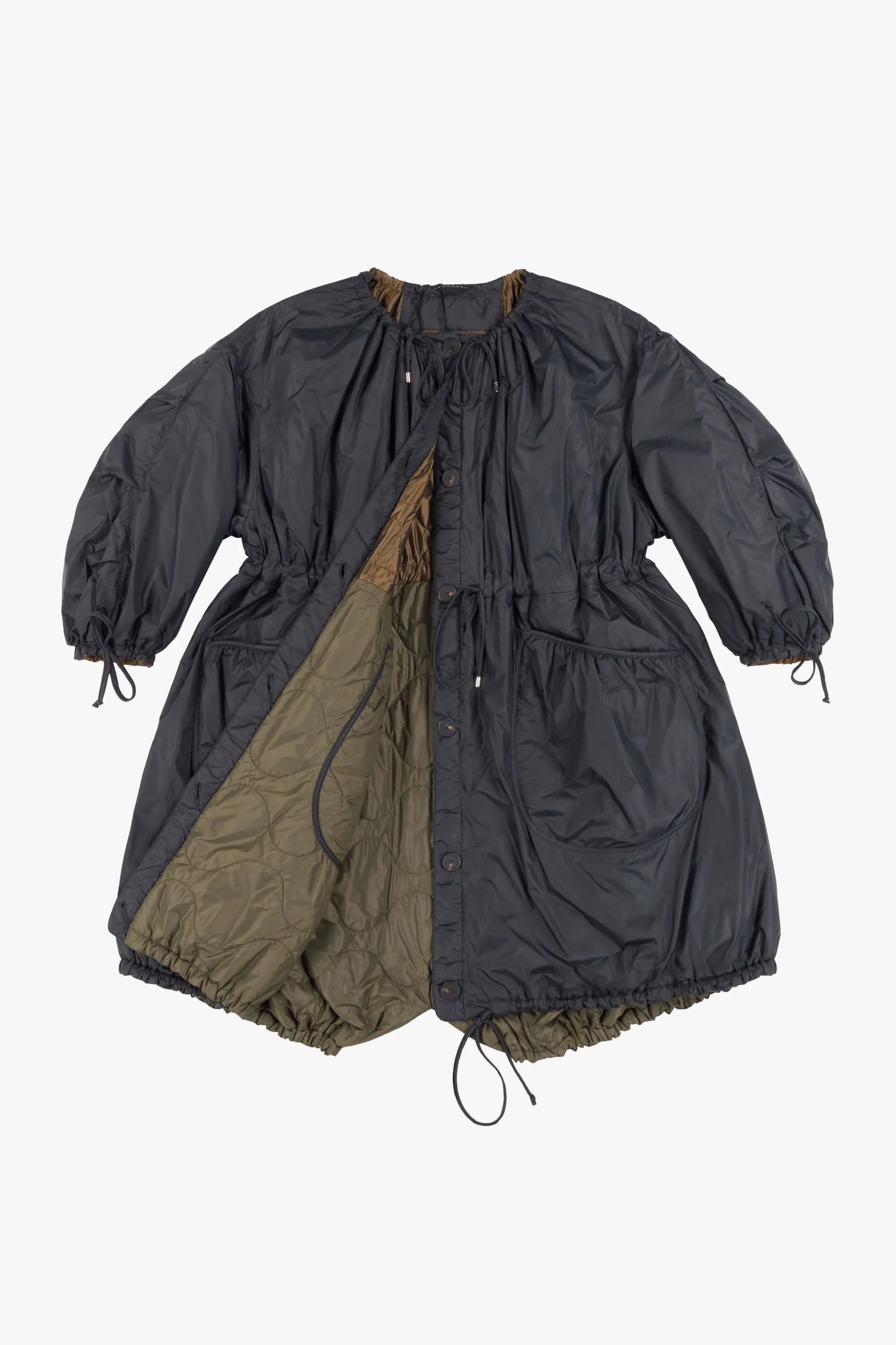 Parachute Quilt Parka - Bronze / Black