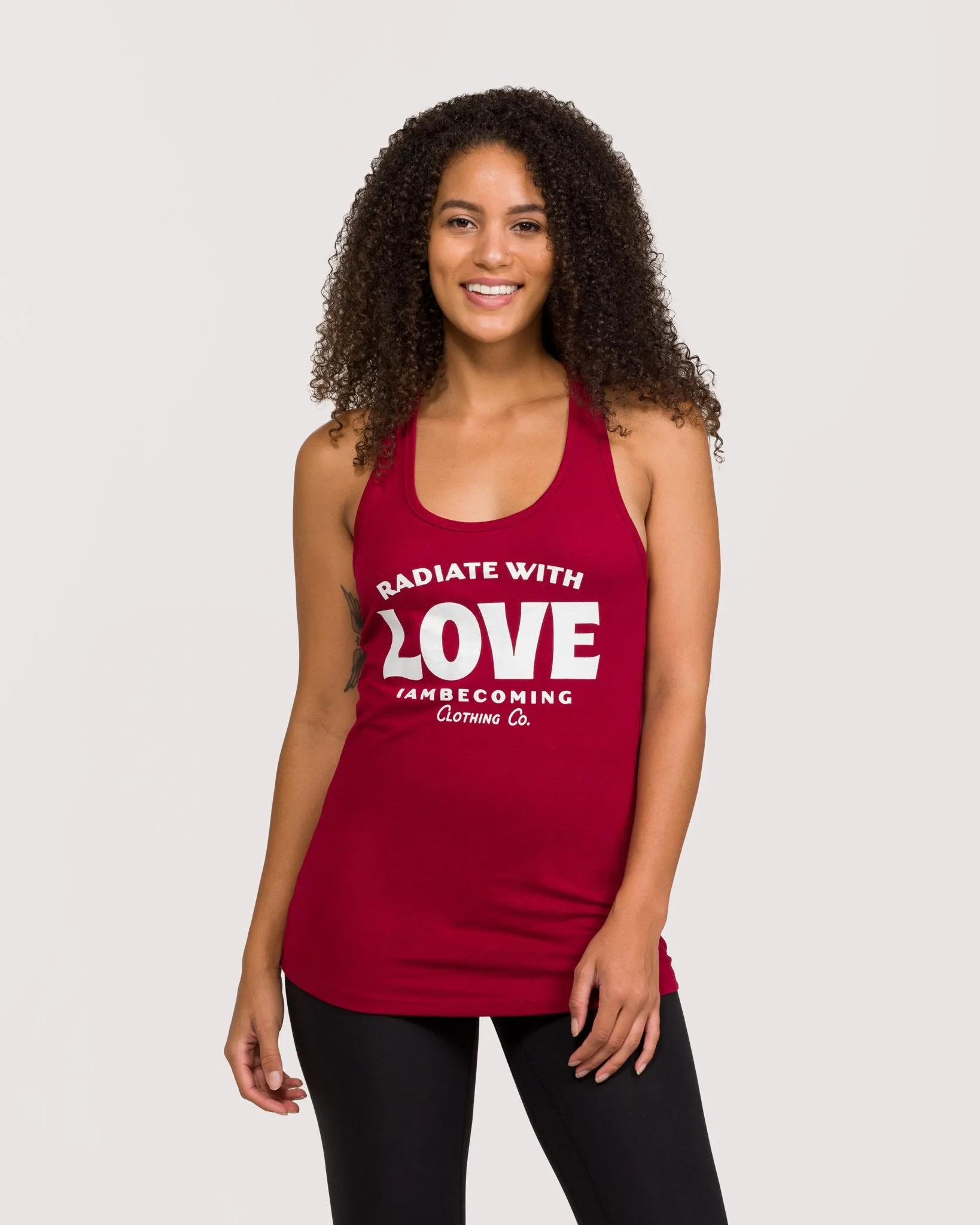 Radiate with Love Racerback Tank Windsor Wine