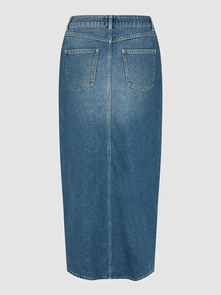 Second Female Kylie Skirt Denim Blue