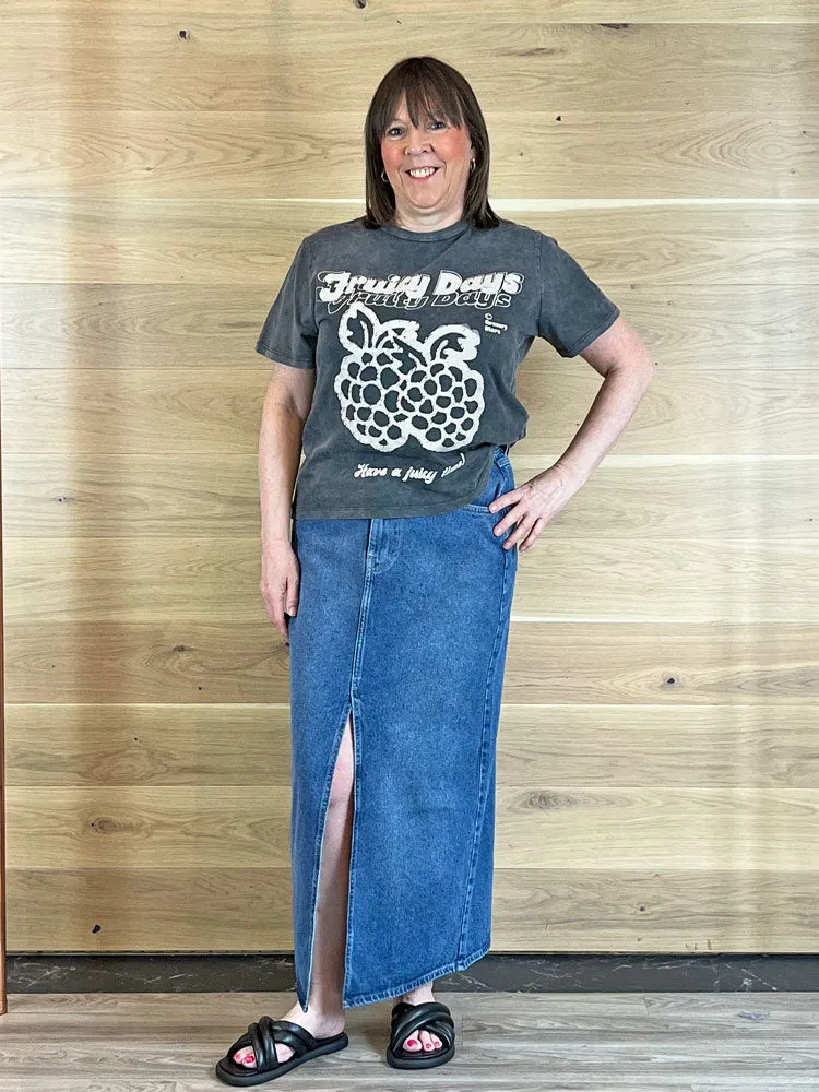 Second Female Kylie Skirt Denim Blue