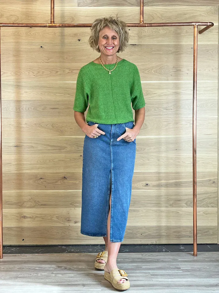 Second Female Kylie Skirt Denim Blue