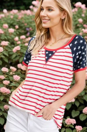 Stripe and Star Top