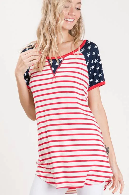 Stripe and Star Top