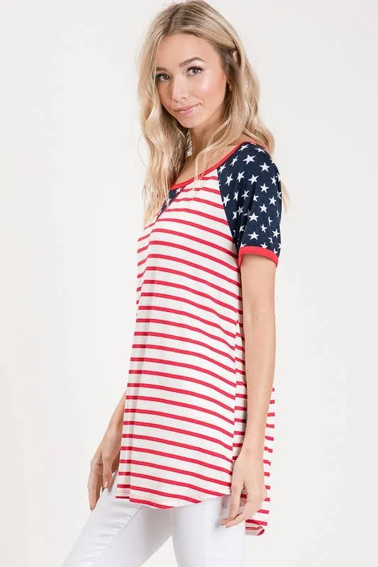 Stripe and Star Top