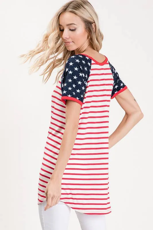 Stripe and Star Top
