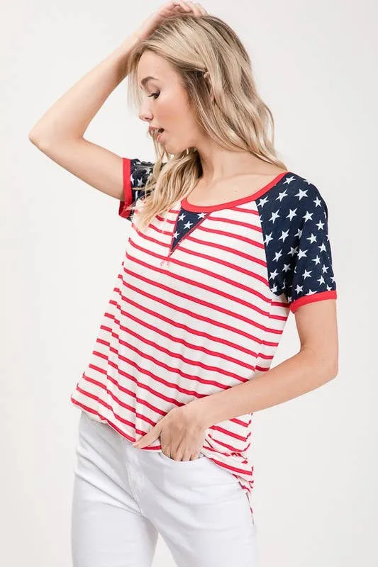 Stripe and Star Top