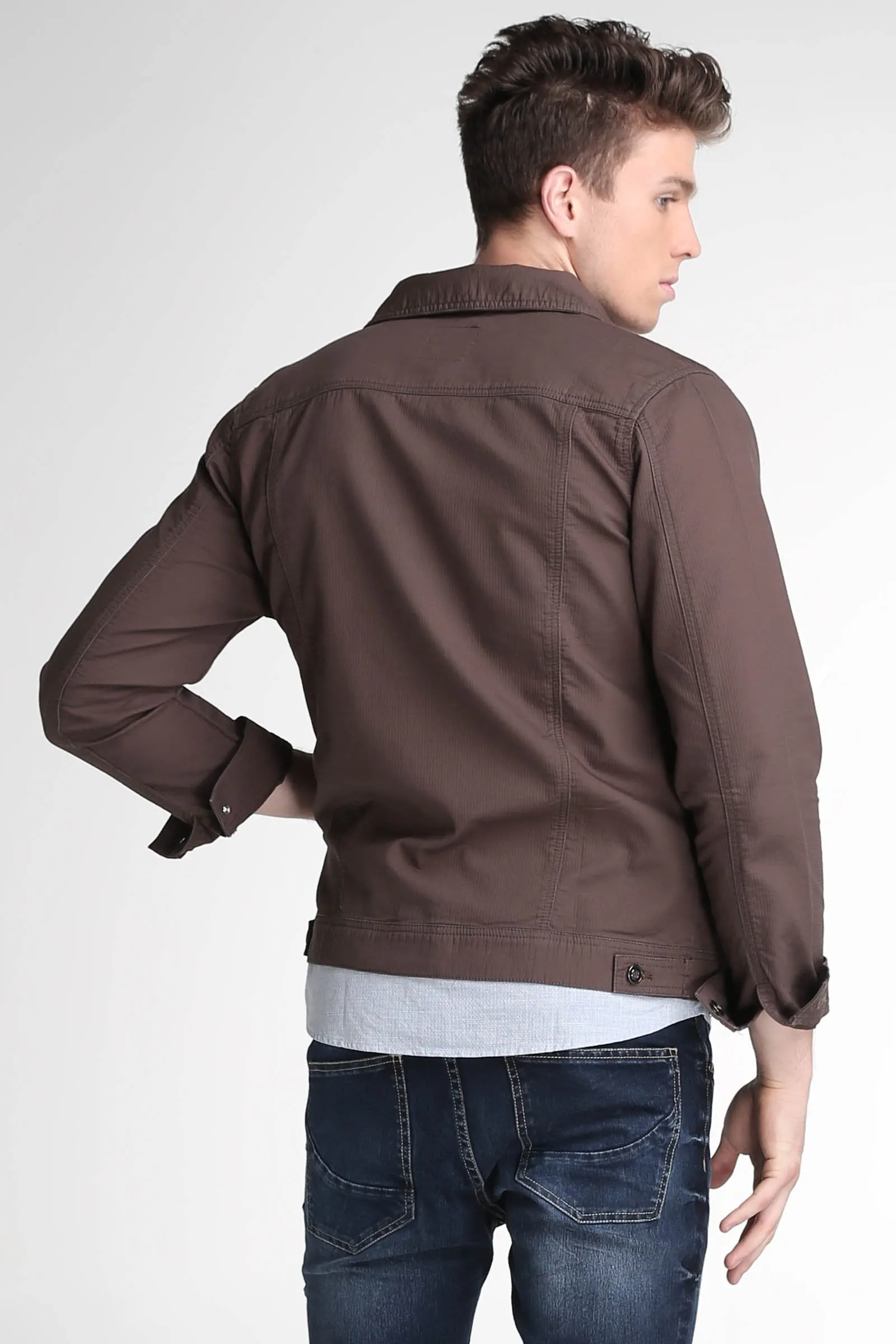 Textured Trucker Jacket