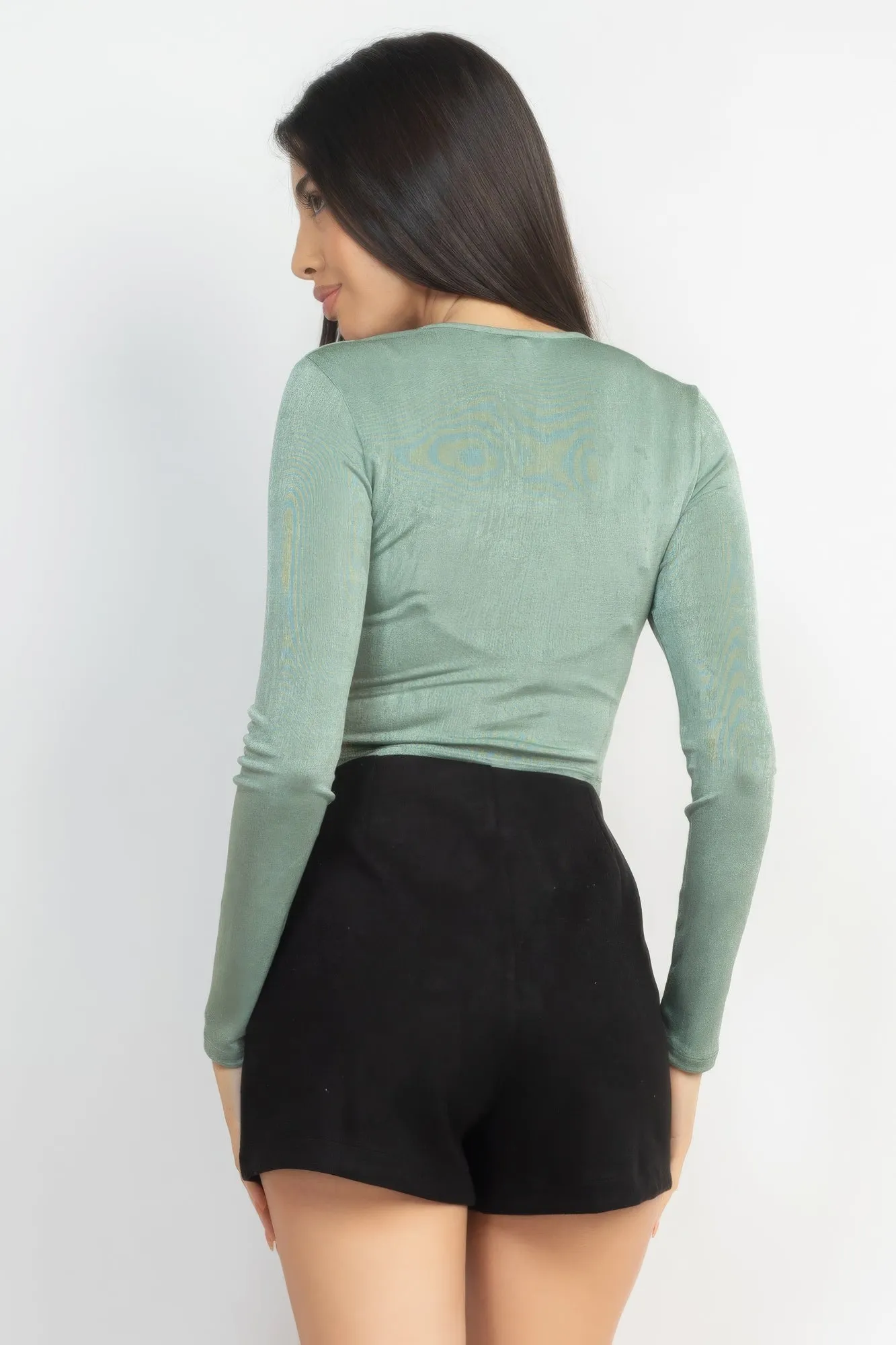 Twist Front Long Sleeve Top