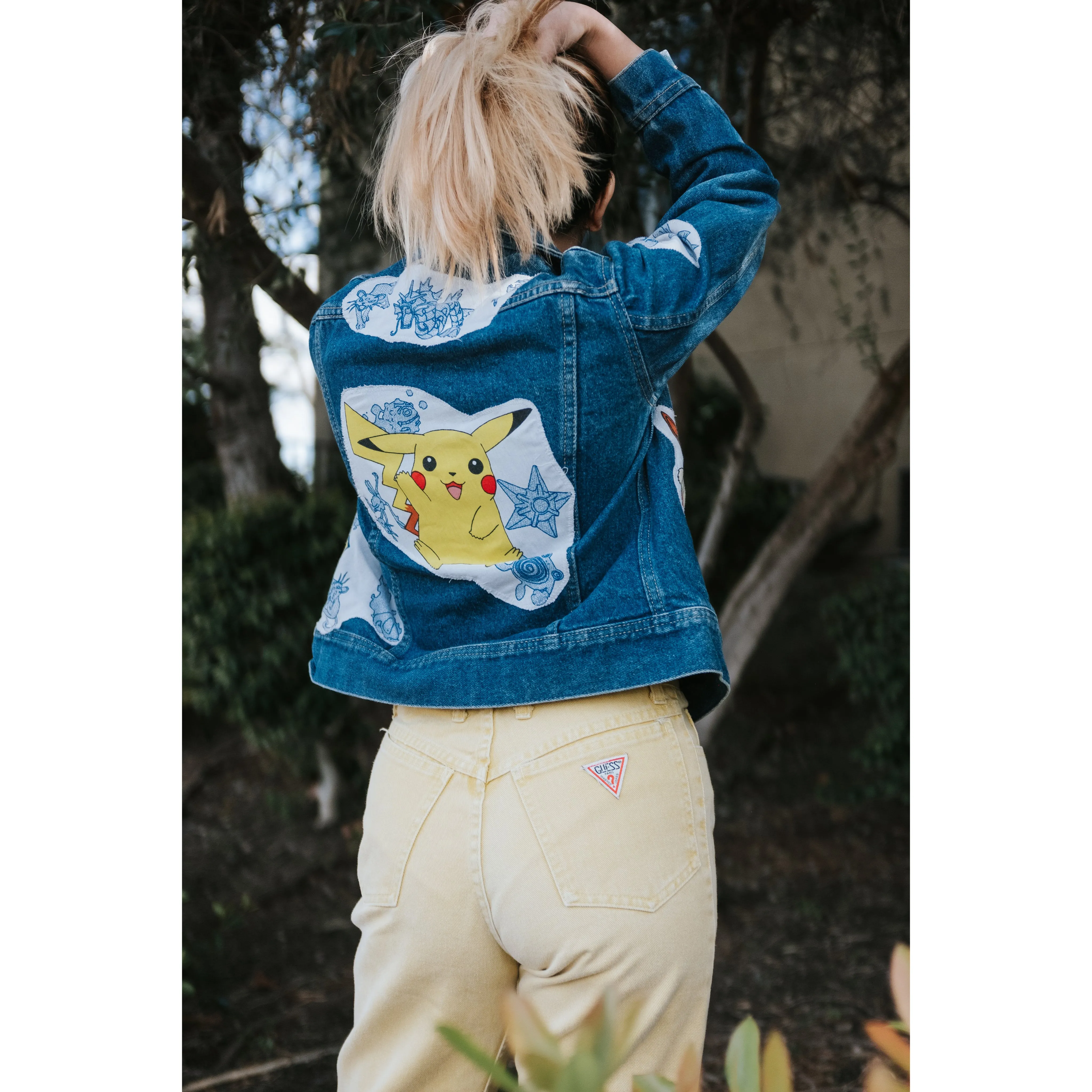 Vintage Lee Pokemon Patched Denim Jacket