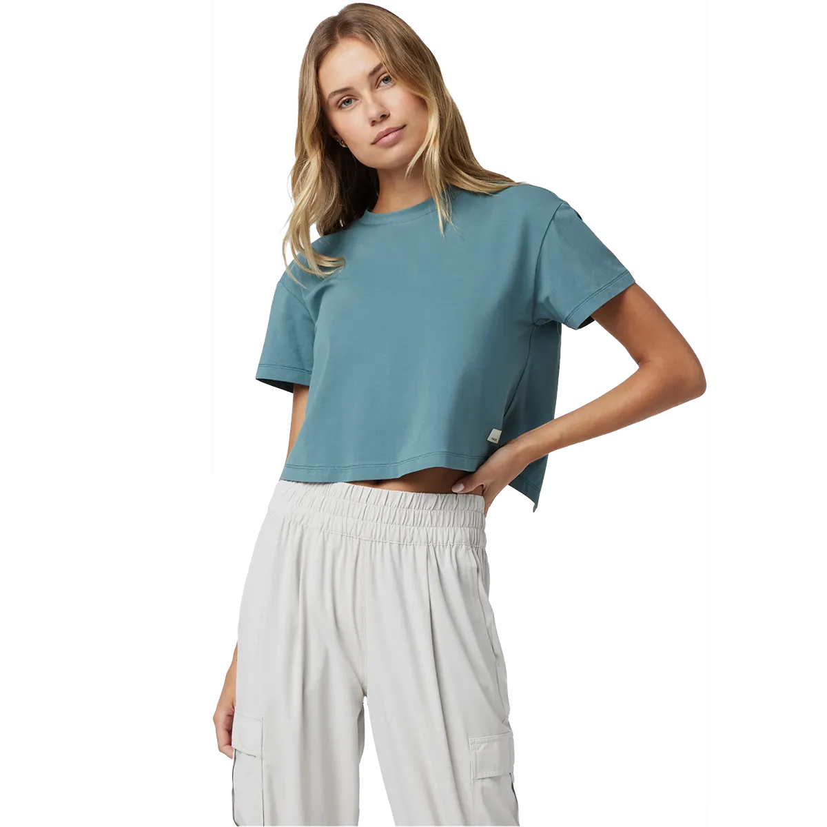 Women's Feather Cross Back Short Sleeve