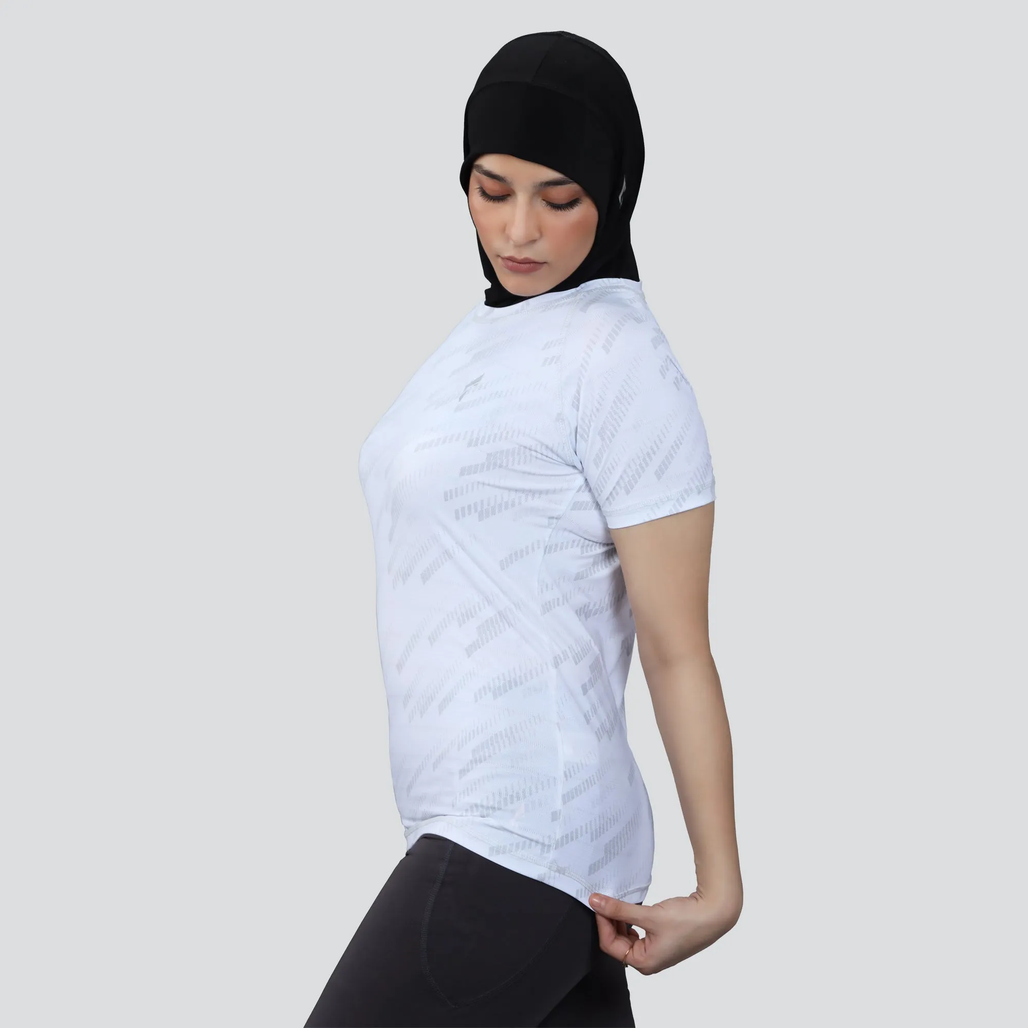Women's Flex Fit Breathable Activewear T-Shirt - White